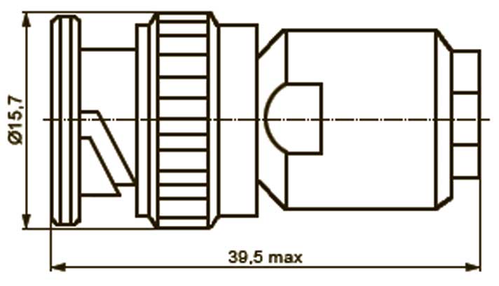 Вилка кабельная СР-50-74 ПВ - габаритная схема